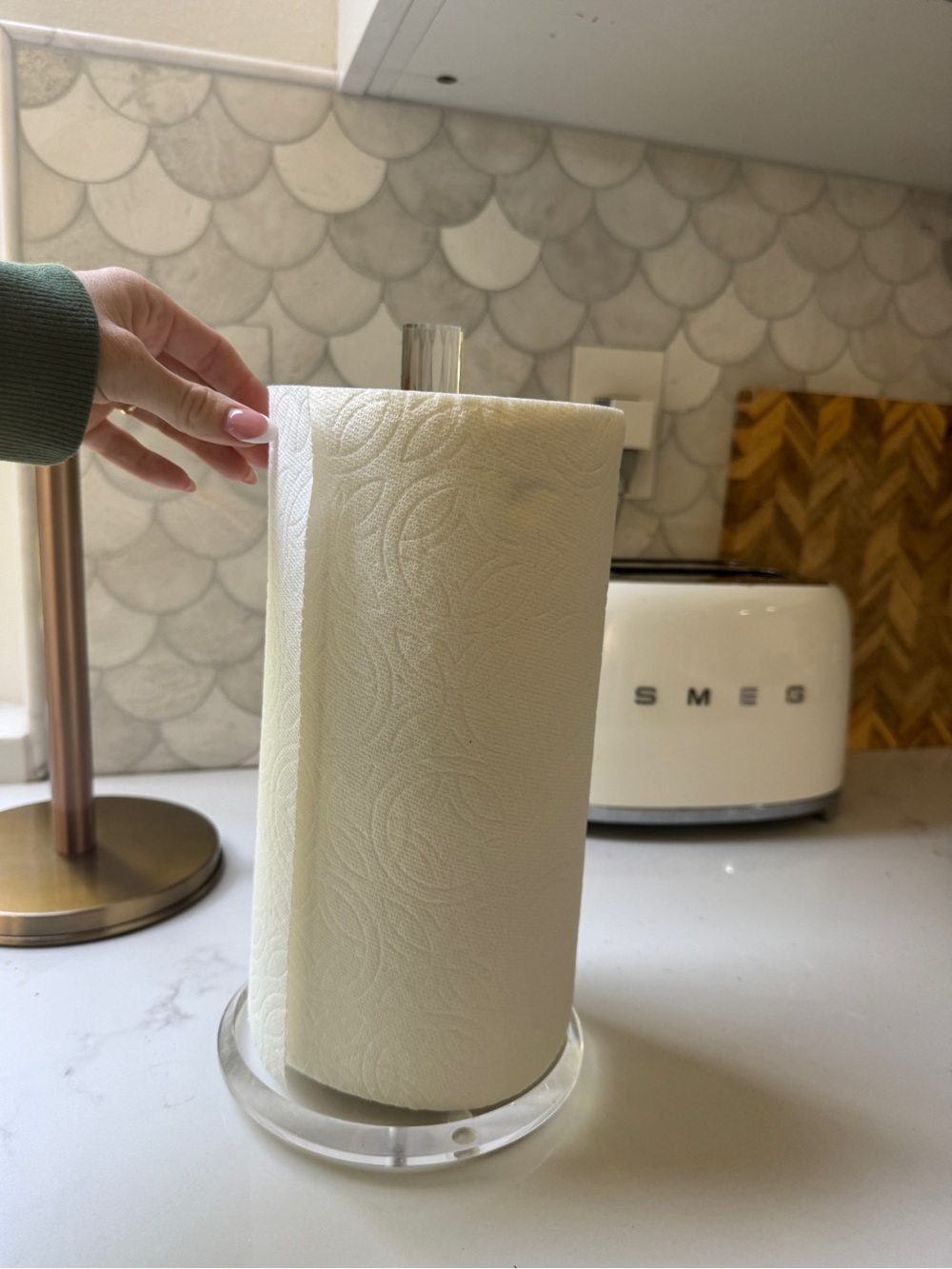 CB2 Acrylic Vertical Paper Towel Holder —